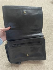 🖤BORSA IN SCATOLA VINTAGE ADPEL NERA LUSSO ITALIANA PELLE BORSA PORTAFOGLIO ORGANIZER🖤