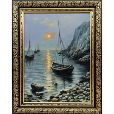 Paesaggio marino barca a vela