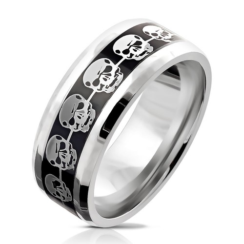 Anello teschio acciaio inox