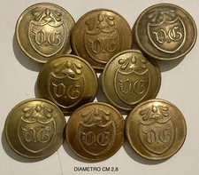 ANTICHI BOTTONI MILITARI-FAMIGLIA NOBILE “D.G.” SIGLATI AL VERSO “J.J.”