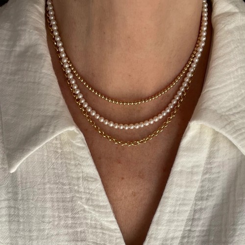 Collana girocollo perle - , tonde