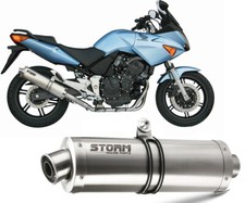 Terminale Scarico Storm by Mivv Oval acciaio inox per Honda Cbf 600 2004 > 2010