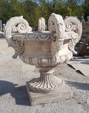 VASO CALICE ORCIO FIORIERA PER PIANTE DA GIARDINO ESTERNO IN CEMENTO MARMO H80CM