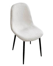 SEDIA METALLO TESSUTO BIANCA