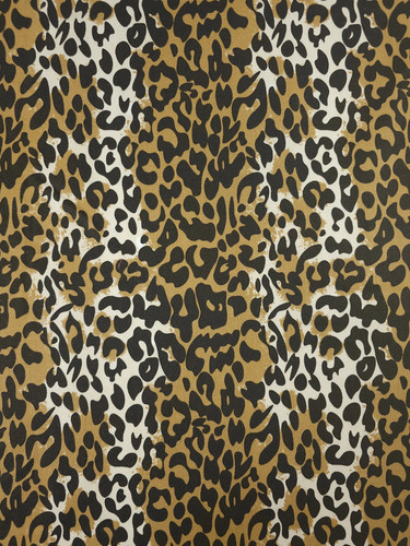 Tessuto denim leopardato