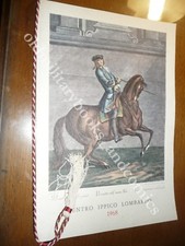 CALENDARIO CENTRO IPPICO LOMBARDO 1968 CON DEDICA PERFETTO