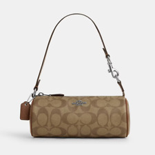 Borsa Coach Nolita Barrel in tela firmata_cachi - grande vendita