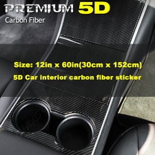 Per Toyota Aygo MK1 2005-2014 5D Fibra di Carbonio Vinile Adesivo Interno Auto 1 Rotolo