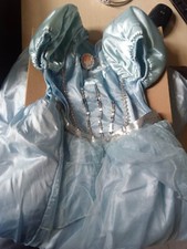 disney princess rubies costume cenerentola glitter large 7-8 anni usato 1 volta