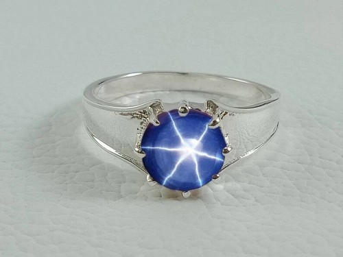 Anello zaffiro stella - , blu