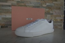MIU MIU Sneaker Glitter Bianco