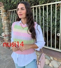 ZARA NUOVO GILET DONNA MAGLIA