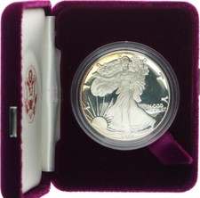 USA 1 dollaro 1987 S American Eagle con scatola e certificato PP SP116041