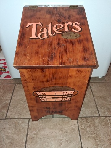 Pattumiera vintage legno - pattumiera,