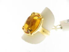 MORELLATO anello India acciaio placcato oro e cristallo giallo S01O604A mis.12