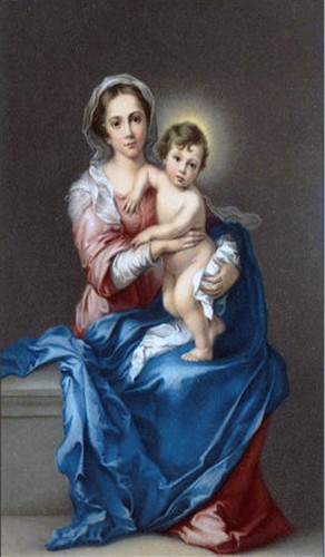 Santino holy card madonna con - holy,