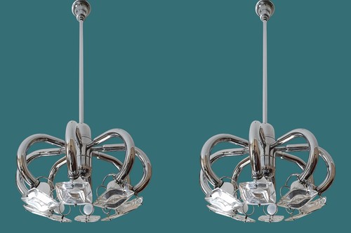 Coppia lampadari space age - lampadari,