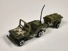 Zylmex, Jeep T 432 con rimorchio, Hong Kong, circa 8 cm, vintage, senza scatola #K530