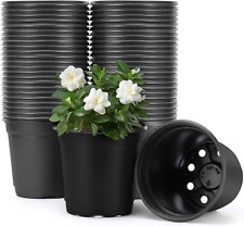 50 Pezzi Vasi Da Fiori in Plastica, 10Cm Vasi Da Vivaio Piccolo, Vasetti per Pia