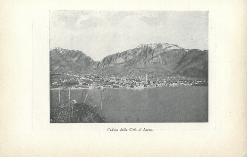 Stampa lecco veduta panoramica - lecco,