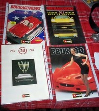 Burago lotto 4 mini poster Ferrari F40 Porsche 911 Carrera Burago News anni 90