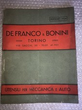 CATALOGO UTENSILI PER MECCANICA E AUTO-1934 - TORINO