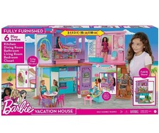BARBIE CASA MALIBU VILLA MALIBÙ ORIGINALE MATTEL HCD50 + BAMBOLA IN REGALO NUOVA
