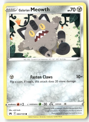 Galarian meowth corona comune - meowth,