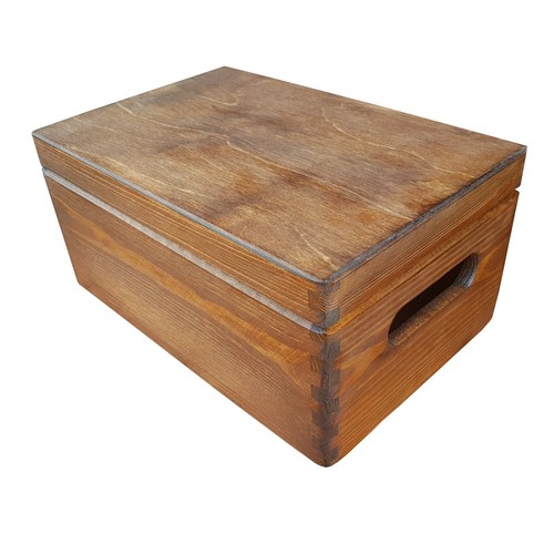 Scatola baule legno con - in,