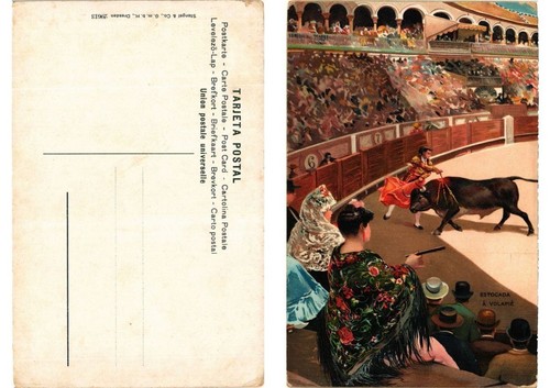Cpa bullfighting estocada - -,