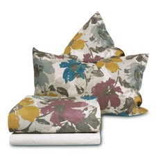 Completo Lenzuola MIRKA Multicolor mimetico stile moderno 100% cotone Made in It