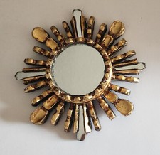 PERU: Specchio In Legno Sole Peruviano, Fatto A Mano, NUOVO!