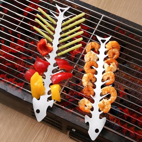 Fishbone shaped for bbq - shaped, holder
