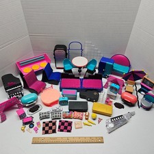 LOTTO MOBILI CASA DELLE BAMBOLE LOL Surprise OMG - Sedie note musicali pianoforte toilette letto