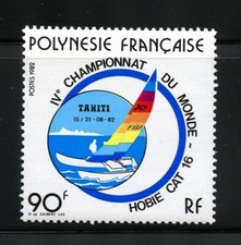 Francobollo Polinesia Francese MNH #365 4° Hobie-Cat 16 Campionato Mondiale Catamarano