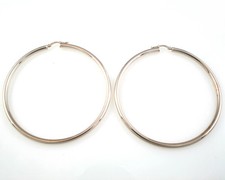 Orecchini da donna a cerchio in oro bianco 18 kt 750