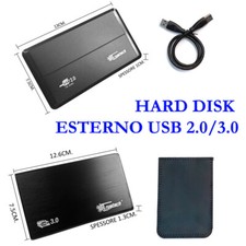 HARD DISK ESTERNO USB 2.0 O 3.0 DA 160GB 250GB 320GB 500GB DATI VIDEO FOTO