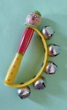 Sonaglio Manuale con pupazzo in legno 