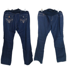 Jeans premaman bootcut blu