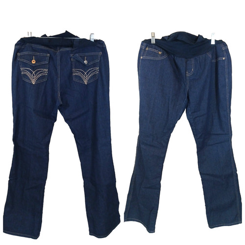Jeans premaman bootcut - , blu