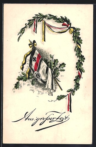 Cartolina epoca bandiera - d'epoca,,