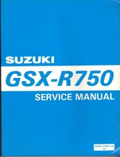 SUZUKI GSXR750 SRAD,GSX-R750 T 1996 MANUALE OFFICINA ORIGINALE DI FABBRICA