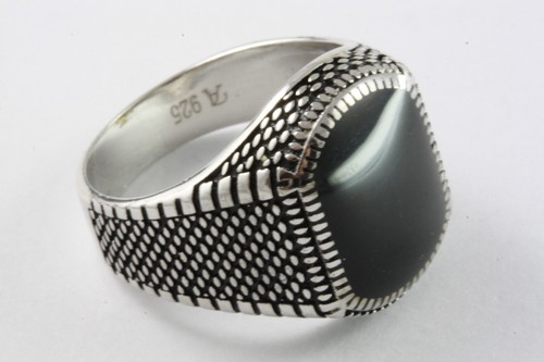 Nero zirconia anello - zirconia, con
