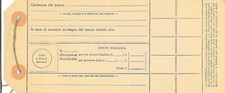 Bollettino di spedizione PACCO ORDINARIO Lire 10. Con laccio originale