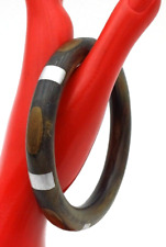 BRACCIALE ETNICO - LEGNO CON INSERTI OTTONE E ARGENTO