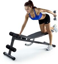 Weider XR 5.9 Panca da Allenamento Inclinata Regolabile con Blocco Gambe a 4 Rotoli e Tabella