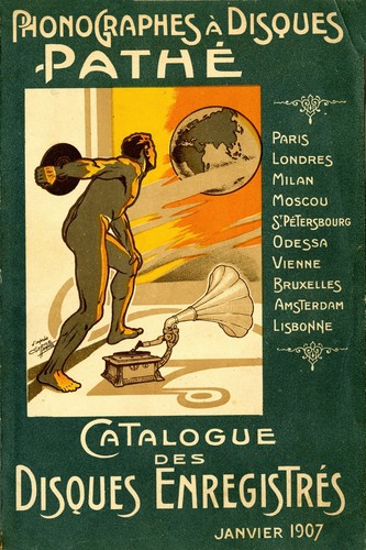Poster vintage pathe disc - poster,