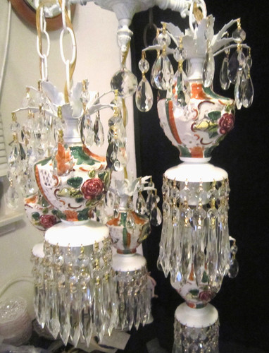 Lampadario capodimonte vintage - lampadario,