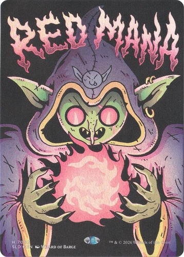 Red mana foil 7082 goblin - 7082],