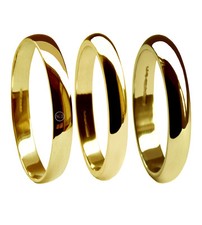 2mm 18ct giallo solido oro - giallo,